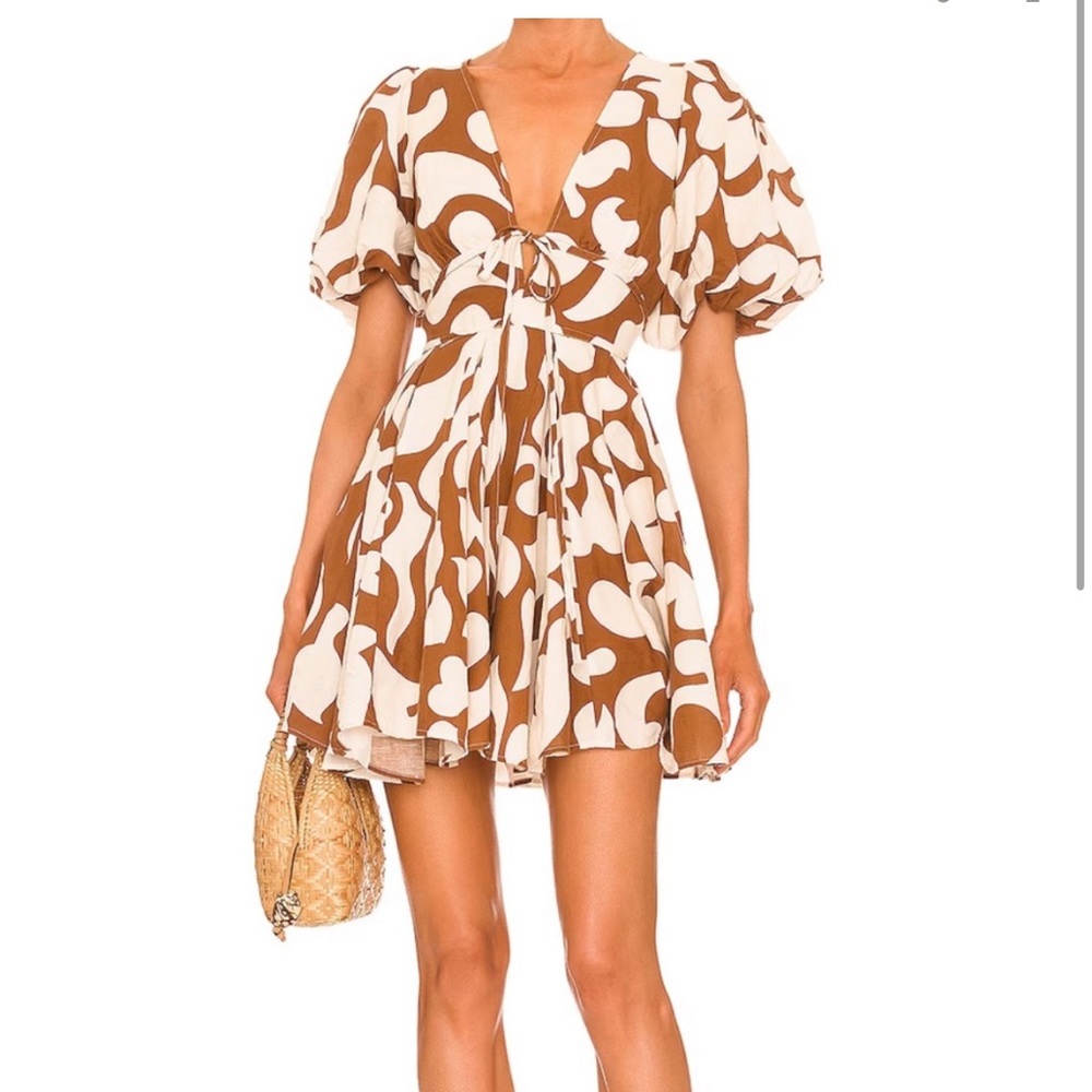 House of harlow brown & cream dress